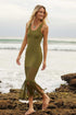 PQ Swim Olive Claudia Fringe Dress